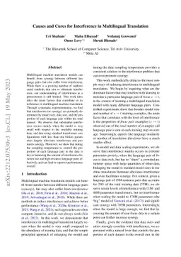 Causes and Cures for Interference in Multilingual Translation