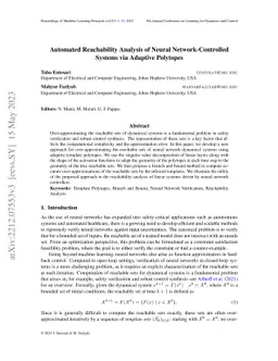 Automated Reachability Analysis of Neural Network-Controlled Systems via
  Adaptive Polytopes