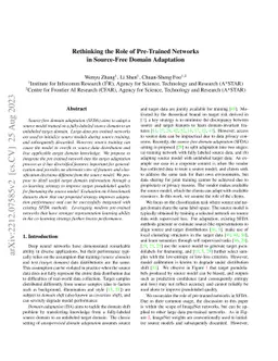 Rethinking the Role of Pre-Trained Networks in Source-Free Domain
  Adaptation