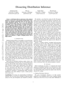 Dissecting Distribution Inference