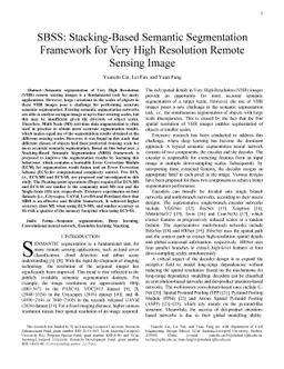 SBSS: Stacking-Based Semantic Segmentation Framework for Very High
  Resolution Remote Sensing Image