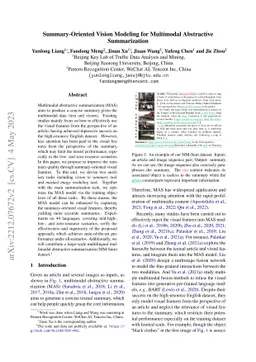 Summary-Oriented Vision Modeling for Multimodal Abstractive
  Summarization