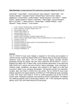A large-scale and PCR-referenced vocal audio dataset for COVID-19