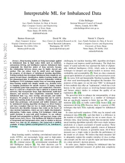 Interpretable ML for Imbalanced Data