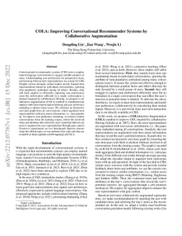 COLA: Improving Conversational Recommender Systems by Collaborative
  Augmentation