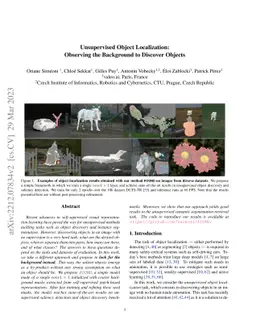 Unsupervised Object Localization: Observing the Background to Discover
  Objects