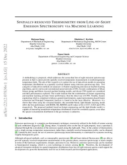 Spatially-resolved Thermometry from Line-of-Sight Emission Spectroscopy
  via Machine Learning