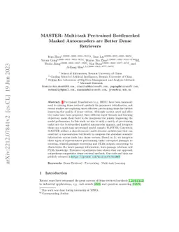 MASTER: Multi-task Pre-trained Bottlenecked Masked Autoencoders are
  Better Dense Retrievers