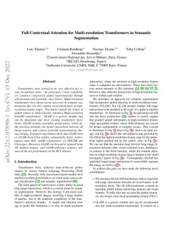 Full Contextual Attention for Multi-resolution Transformers in Semantic
  Segmentation
