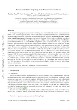 Automatic vehicle trajectory data reconstruction at scale