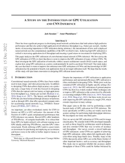 A Study on the Intersection of GPU Utilization and CNN Inference