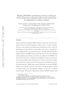 Bridging POMDPs and Bayesian decision making for robust maintenance
  planning under model uncertainty: An application to railway systems