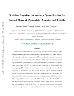 Scalable Bayesian Uncertainty Quantification for Neural Network
  Potentials: Promise and Pitfalls