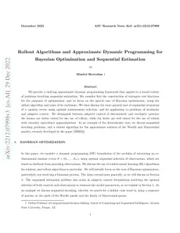 Rollout Algorithms and Approximate Dynamic Programming for Bayesian
  Optimization and Sequential Estimation