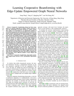 Learning Cooperative Beamforming with Edge-Update Empowered Graph Neural
  Networks