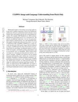 CLIPPO: Image-and-Language Understanding from Pixels Only