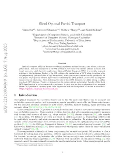 Sliced Optimal Partial Transport