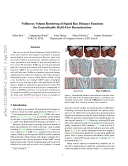 VolRecon: Volume Rendering of Signed Ray Distance Functions for
  Generalizable Multi-View Reconstruction