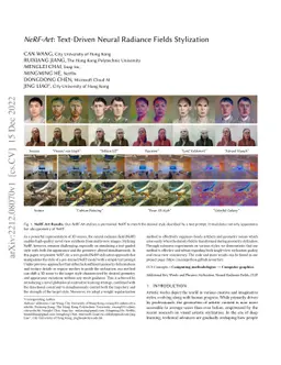 NeRF-Art: Text-Driven Neural Radiance Fields Stylization