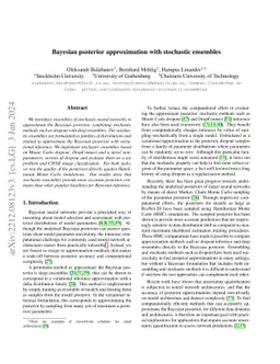 Bayesian posterior approximation with stochastic ensembles