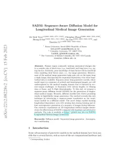 SADM: Sequence-Aware Diffusion Model for Longitudinal Medical Image
  Generation