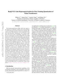 RepQ-ViT: Scale Reparameterization for Post-Training Quantization of
  Vision Transformers