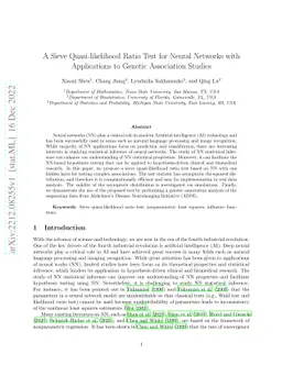 A Sieve Quasi-likelihood Ratio Test for Neural Networks with
  Applications to Genetic Association Studies