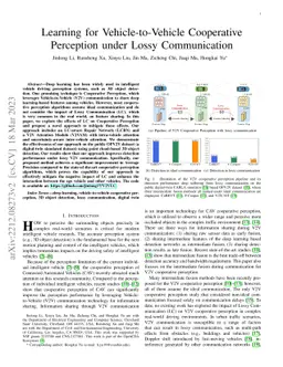 Learning for Vehicle-to-Vehicle Cooperative Perception under Lossy
  Communication