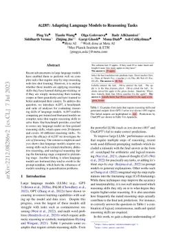 ALERT: Adapting Language Models to Reasoning Tasks