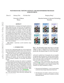 WavEnhancer: Unifying Wavelet and Transformer for Image Enhancement
