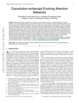 Convolution-enhanced Evolving Attention Networks