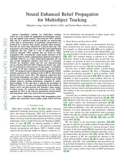 Neural Enhanced Belief Propagation for Multiobject Tracking