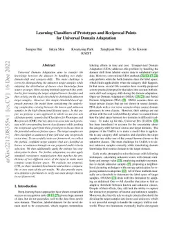 Learning Classifiers of Prototypes and Reciprocal Points for Universal
  Domain Adaptation