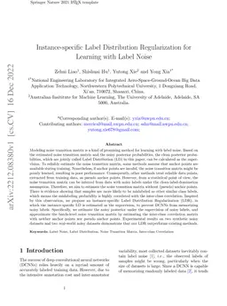 Instance-specific Label Distribution Regularization for Learning with
  Label Noise