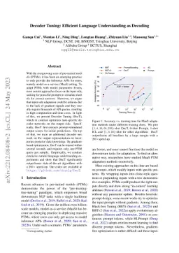 Decoder Tuning: Efficient Language Understanding as Decoding