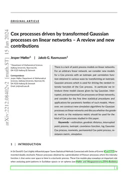 Cox processes driven by transformed Gaussian processes on linear
  networks -- A review and new contributions