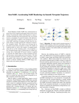 SteerNeRF: Accelerating NeRF Rendering via Smooth Viewpoint Trajectory
