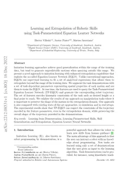 Learning and Extrapolation of Robotic Skills using Task-Parameterized
  Equation Learner Networks