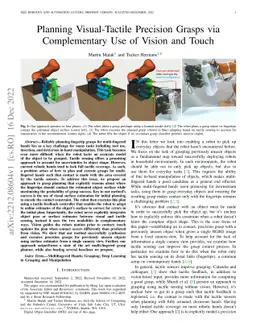 Planning Visual-Tactile Precision Grasps via Complementary Use of Vision
  and Touch