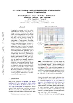 MURMUR: Modular Multi-Step Reasoning for Semi-Structured Data-to-Text
  Generation