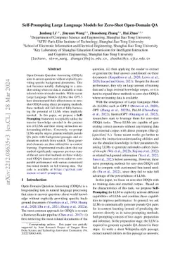 Self-Prompting Large Language Models for Zero-Shot Open-Domain QA