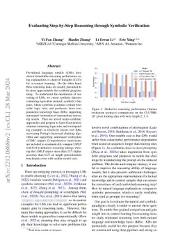 Evaluating Step-by-Step Reasoning through Symbolic Verification