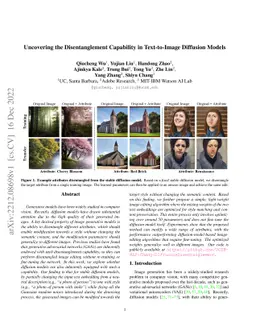 Uncovering the Disentanglement Capability in Text-to-Image Diffusion
  Models