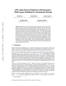 JFP: Joint Future Prediction with Interactive Multi-Agent Modeling for
  Autonomous Driving