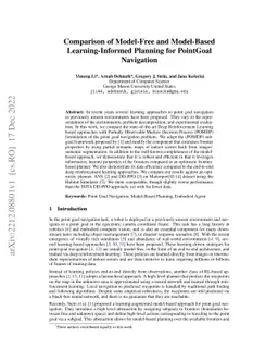 Comparison of Model-Free and Model-Based Learning-Informed Planning for
  PointGoal Navigation