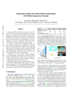 Improving Unsupervised Video Object Segmentation with Motion-Appearance
  Synergy