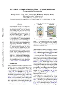 HyPe: Better Pre-trained Language Model Fine-tuning with Hidden
  Representation Perturbation