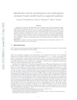 Specification tests for normal/gamma and stable/gamma stochastic
  frontier models based on empirical transforms