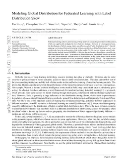 Modeling Global Distribution for Federated Learning with Label
  Distribution Skew