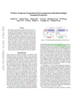 TCFimt: Temporal Counterfactual Forecasting from Individual Multiple
  Treatment Perspective